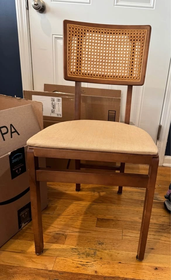 Vintage MCM folding card table and 4 folding chairs