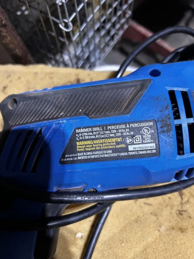 Mastercraft Hammer Drill image indicator(2)