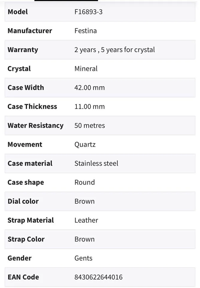 [Brand New] Festina Retro Chronograph Men's Watch image indicator(7)