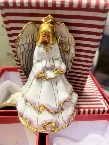 Cloisonne Angel Bell Ornament