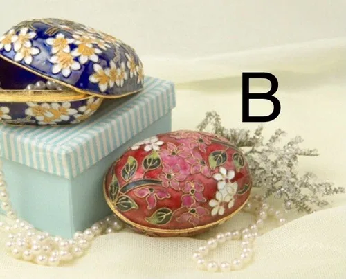 Cloisonne Enameled Trinket Jewelry Box image indicator(3)