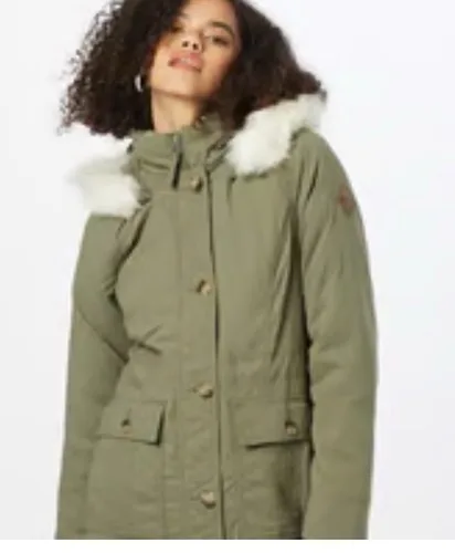 NWT Hollister Army Green Hooded Utility Coat Small