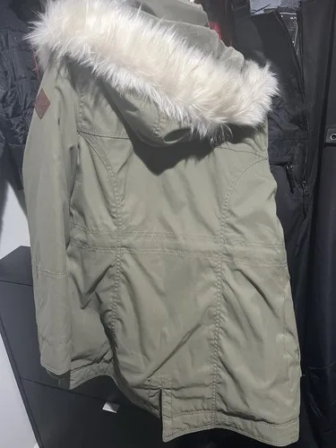 NWT Hollister Army Green Hooded Utility Coat Small image indicator(3)