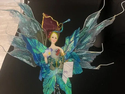 Beautiful Blue Or Pink Fairy Ornament doll With Detachable Wings image indicator(2)