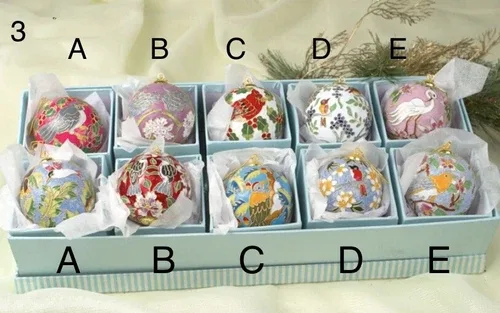 Hand Crafted Cloisonne Enameled Christmas Ball Ornament image indicator(3)