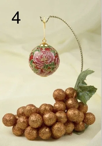 Hand Crafted Cloisonne Enameled Christmas Ball Ornament image indicator(4)