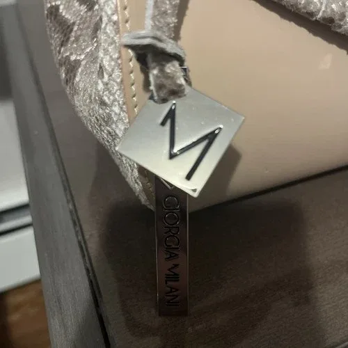 Giorgia Milani Leather Bag Blush Beige with reptile image indicator(3)