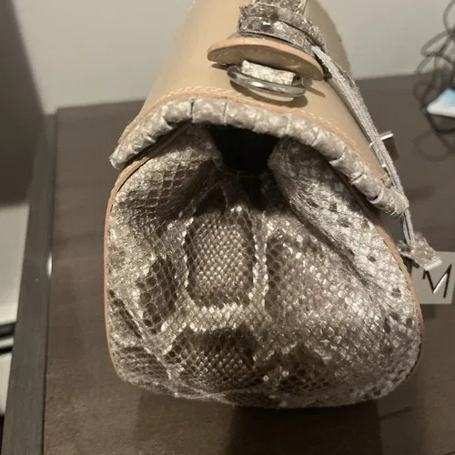 Giorgia Milani Leather Bag Blush Beige with reptile image indicator(6)