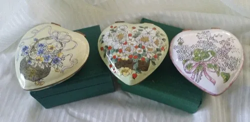 CLOISONNE ENAMEL TRINKET JEWELRY DECORATIVE BOX