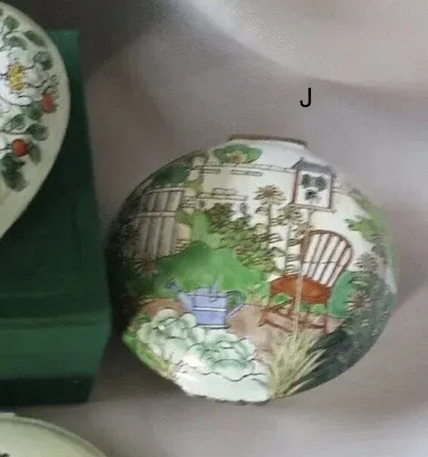 CLOISONNE ENAMEL TRINKET JEWELRY DECORATIVE BOX image indicator(9)