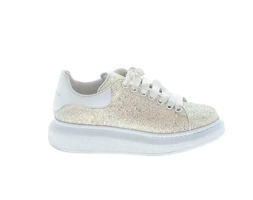 Alexander McQueen Sneakers Sz 8US White Ice Glitter