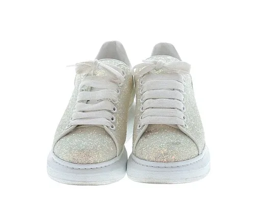 Alexander McQueen Sneakers Sz 8US White Ice Glitter image indicator(2)