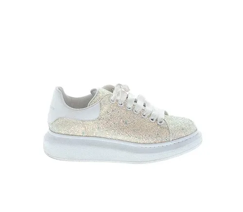 Alexander McQueen Sneakers Sz 8US White Ice Glitter image indicator(3)