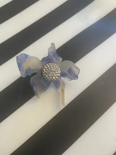 Designer Lele Sadoughi Crystal Lily Necklace Set Ring Earrings image indicator(6)