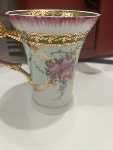 Imperial Italian Design Tea/Coffee Mug/Cup Porcelain Vintage SET image indicator(6)