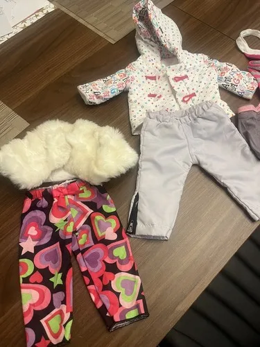 Genuine American Girl Doll Clothes 7 Pc Lot Ski Jacket And Pants