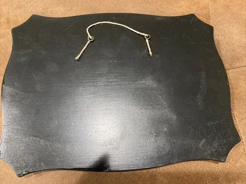 Ukrainian folk art handmade paining on wood 5x7” black lacquered image indicator(5)