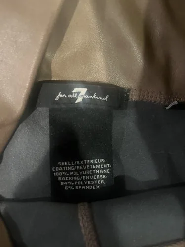 7 For All Mankind Brown Faux Leather Leggings M image indicator(4)