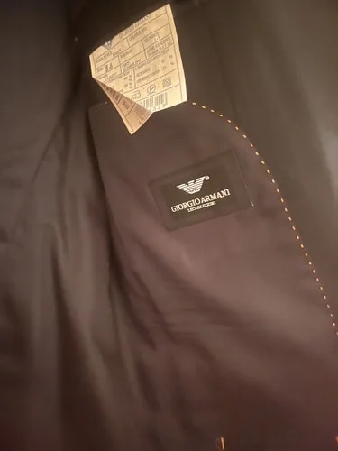 Vintage Giorgio Armani Black Single Breasted Wool Suit Italy Siz image indicator(4)