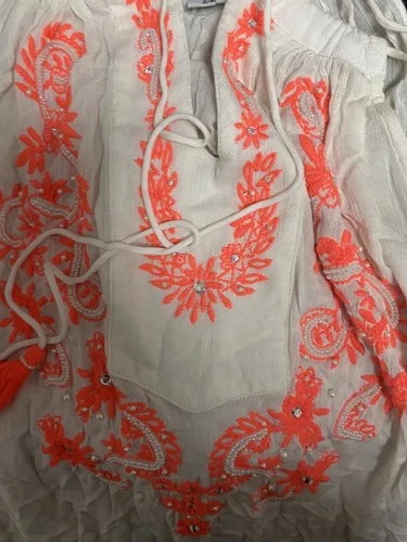 Beach swimsuit beaded coverup cotton size S/M image indicator(2)