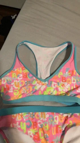 YMI Girls 2 Pc Swimsuit Size 14 image indicator(3)