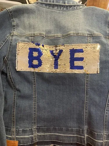 Pinc Premium denim jacket girls Sequin Back Accents