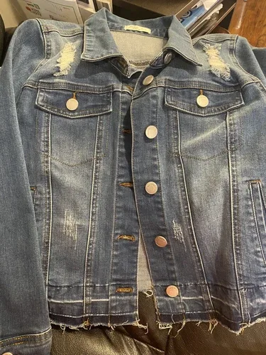 Pinc Premium denim jacket girls Sequin Back Accents image indicator(2)