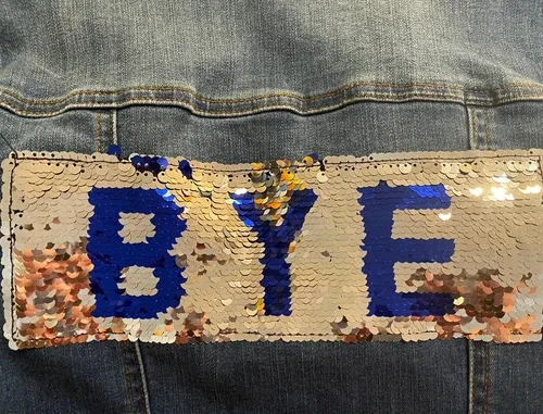 Pinc Premium denim jacket girls Sequin Back Accents image indicator(6)