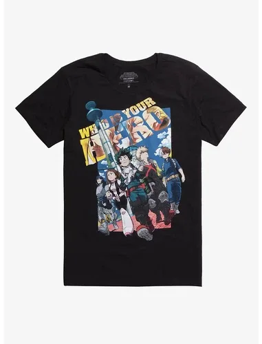 HOT TOPIC MY HERO ACADEMIA: TWO HEROES T-SHIRT SMALL EUC With Fr image indicator(2)