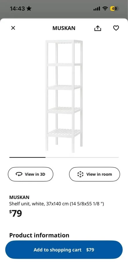 Ikea Muskan shelf / plant stand image indicator(2)