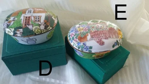 CLOISONNE ENAMEL HANDCRAFTED TRINKET JEWELRY DECORATIVE BOX image indicator(2)