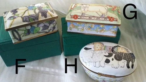 CLOISONNE ENAMEL HANDCRAFTED TRINKET JEWELRY DECORATIVE BOX image indicator(3)