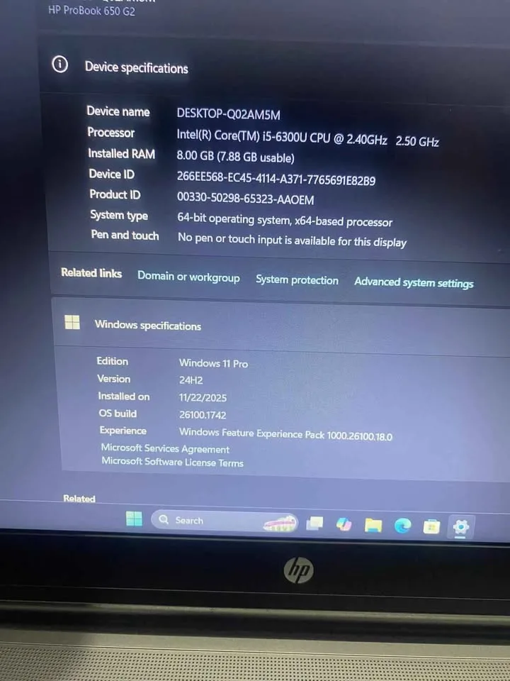 Laptop Core i5 6th Generation HP ProBook image indicator(4)