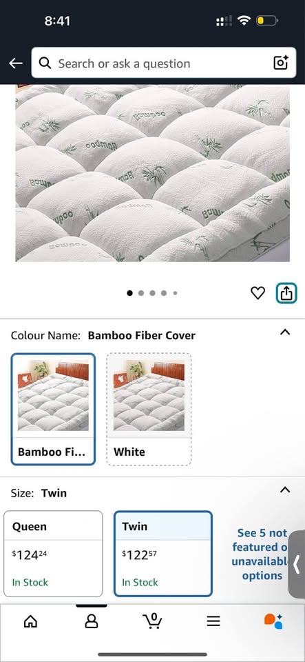Bamboo Mattress Topper Twin Size - photo 2