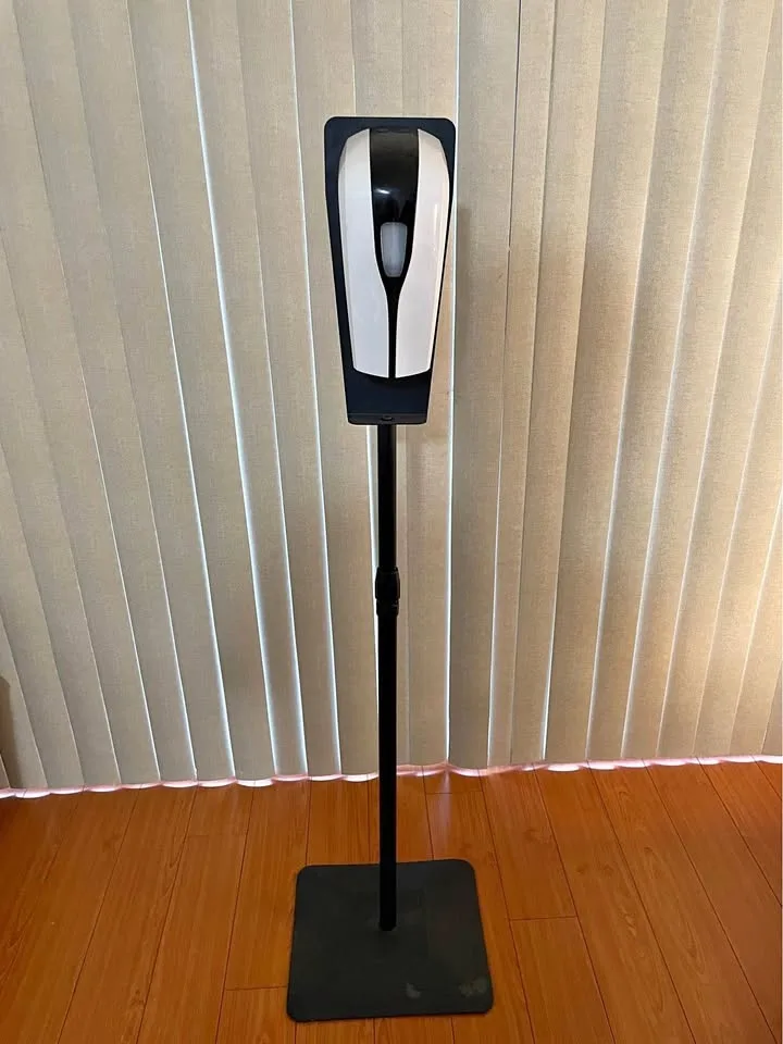 Hand dispenser on a steel stand