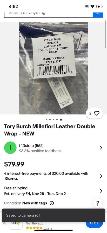 Tory Burch Millefiori Leather Double Wrap - NEW (PERFECT GIFT) image indicator(7)