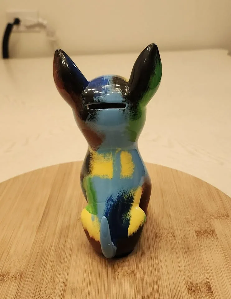 Multi Colored Chihuahua Dog Bank, Please see description image indicator(3)