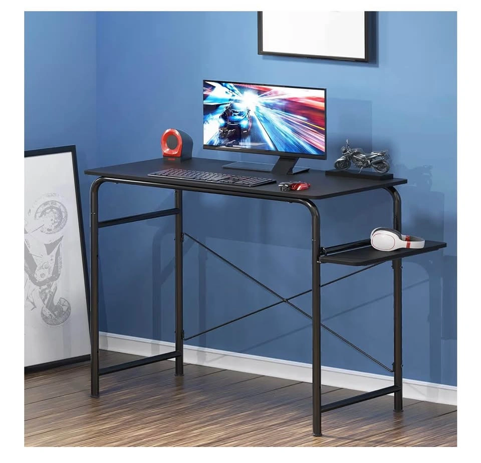 SHW 31-Inch Small Gaming Home Office Computer Table, Black - photo 4