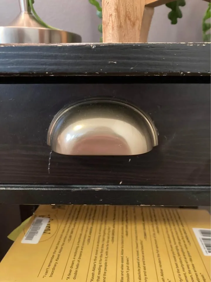 Set of two black wooden ikea HEMNES bedside tables image indicator(2)