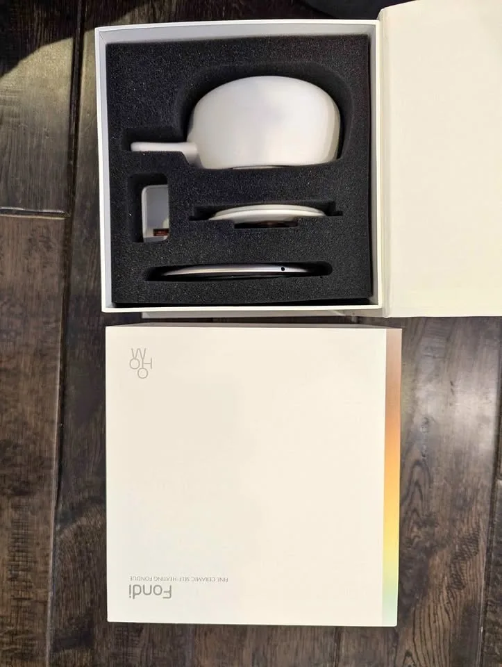 Ohom fondi ceramic self heating fondue