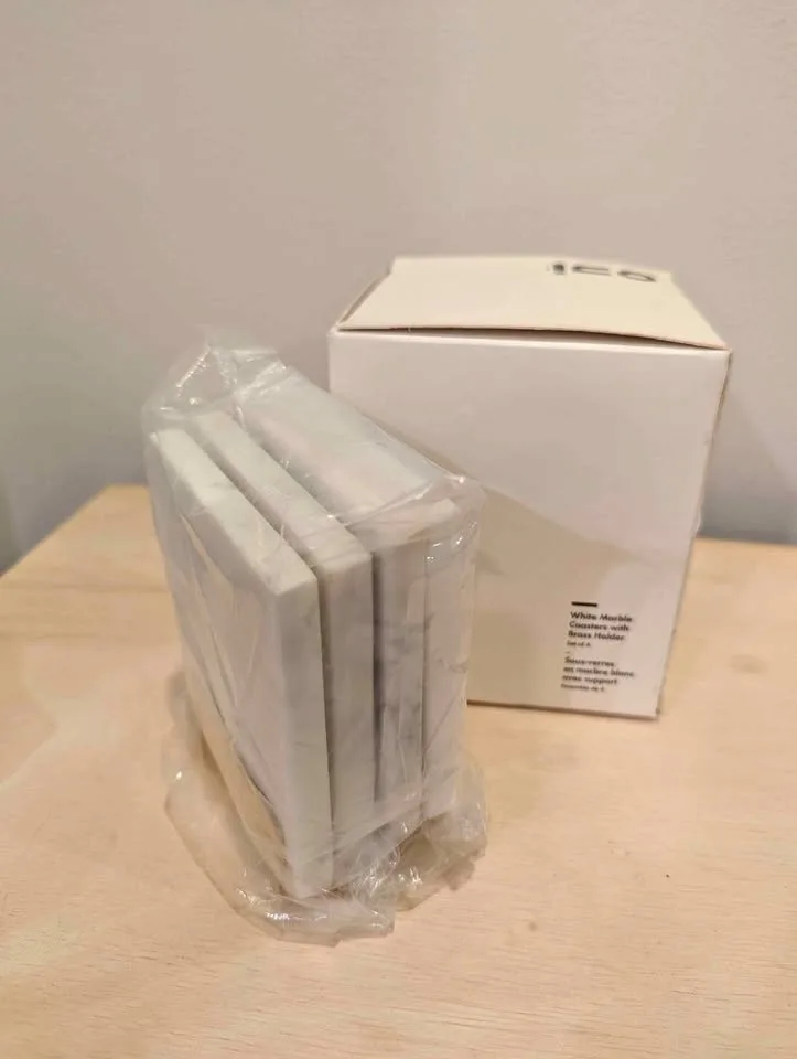 Oni white marble coasters