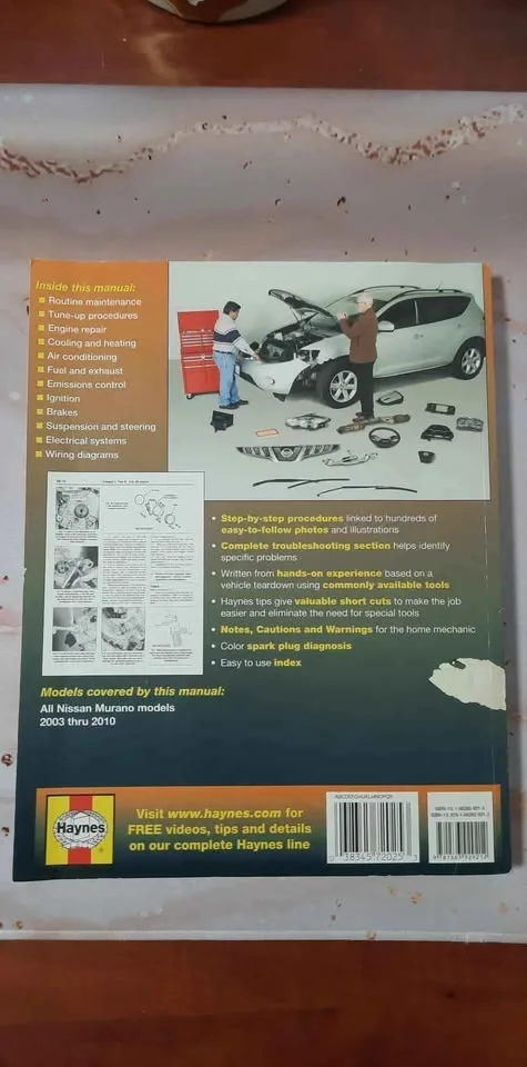 Haynes Repair Manual Nissan Murano 2003-2010 image indicator(2)