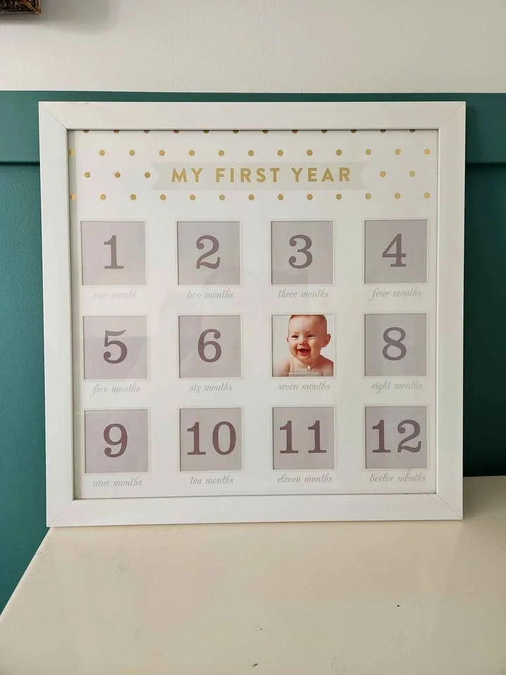 White Baby Milestone Frame