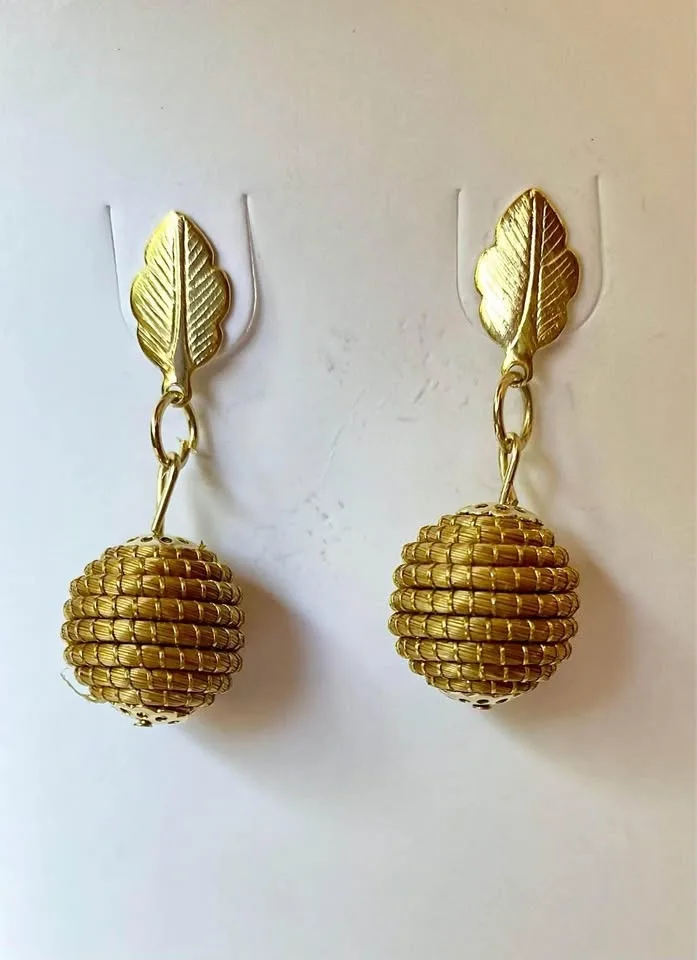 Rare Golden Grass Earrings