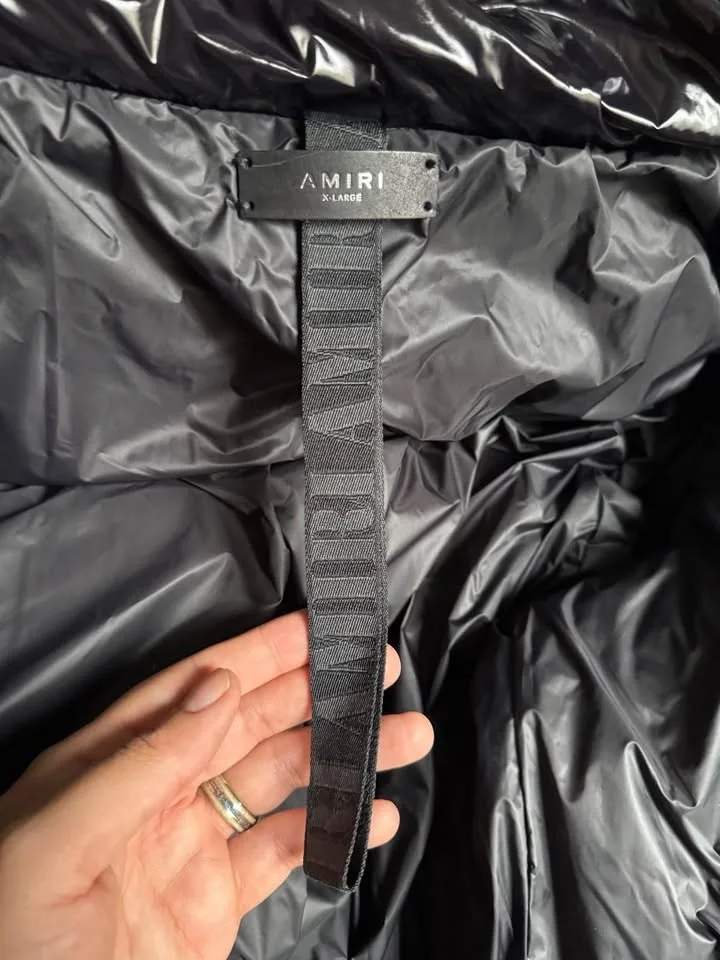 $3000 AMIRI unisex Down Puffer Jacket Size XL Black image indicator(6)
