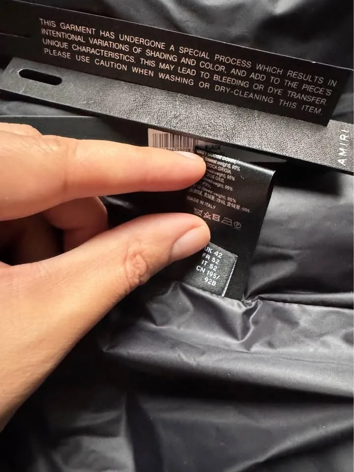 $3000 AMIRI unisex Down Puffer Jacket Size XL Black image indicator(8)