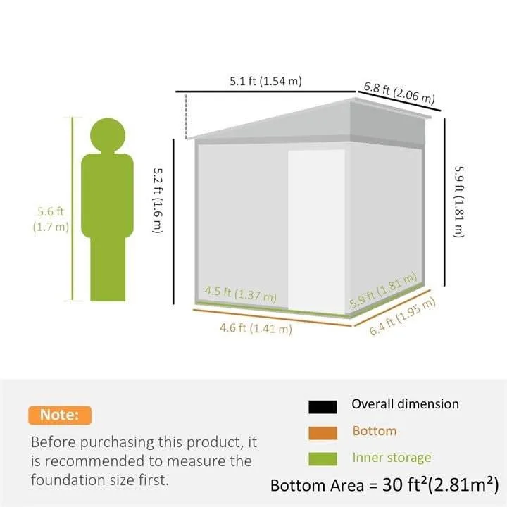 New 5x7 Garden Metal Shed image indicator(3)