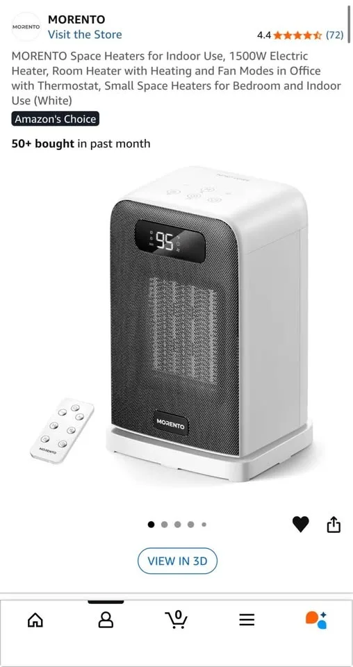 Room Heater with Heating and Fan image indicator(4)