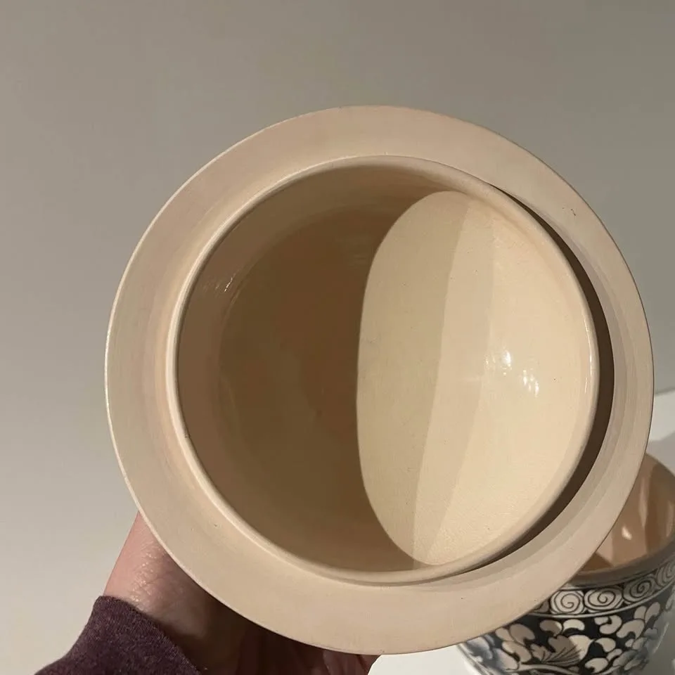 Hudson’s Bay Thai Blue and White Floral Ceramic Jar 7.5” image indicator(3)