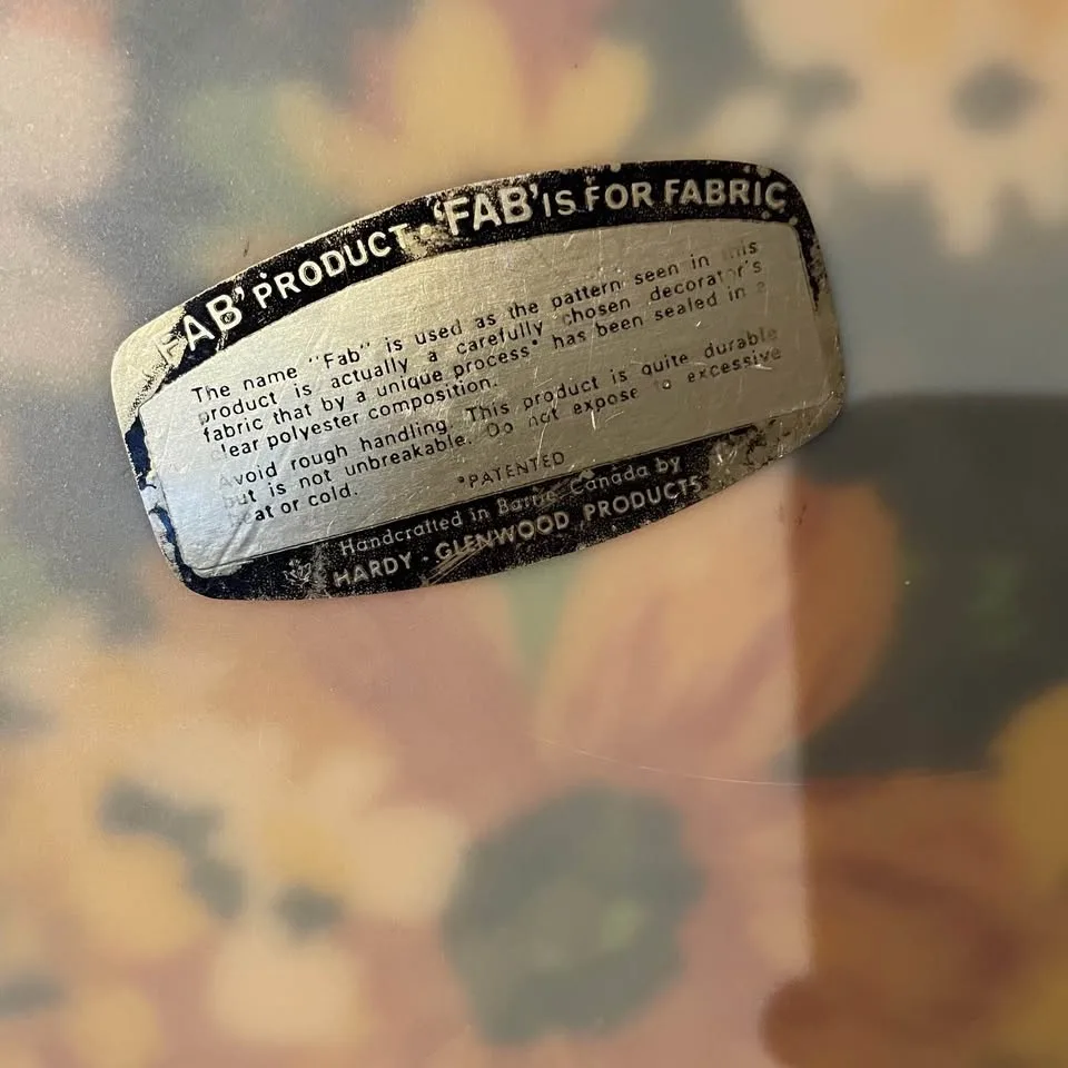 Vintage FAB ruffled-edge floral serving tray image indicator(3)